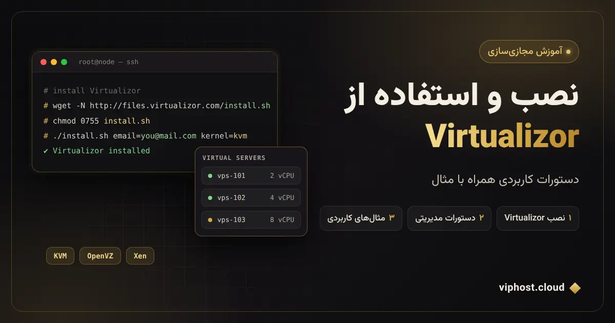 آموزش نصب ویرچوالیزور | virtualizor