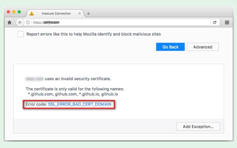 ssl error connection