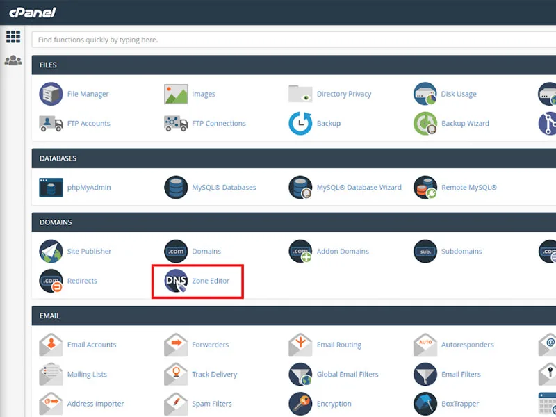 تنظیم اتصال هاست به دامنه در کنترل پنل Cpanel