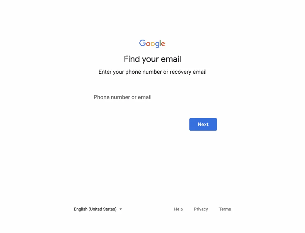 بازیابی ایمیل Gmail