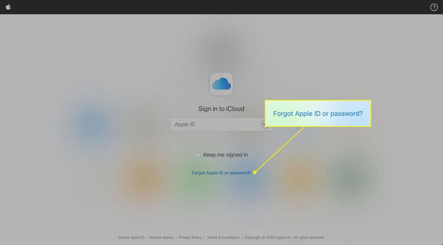 بازیابی رمز عبور ایمیل iCloud 1